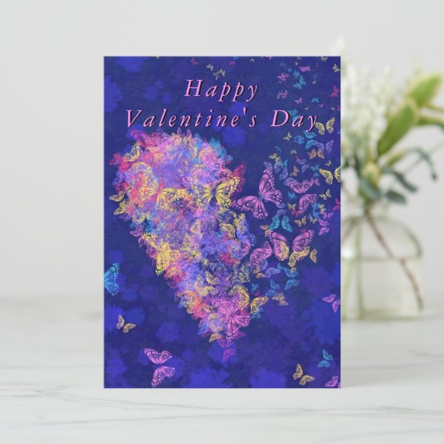 Happy Valentine's Day - Schmetterlingsherz - Roman (Stehend Vorderseite)