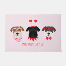 Happy Valentines Day Schnauzer Hunde Fußmatte