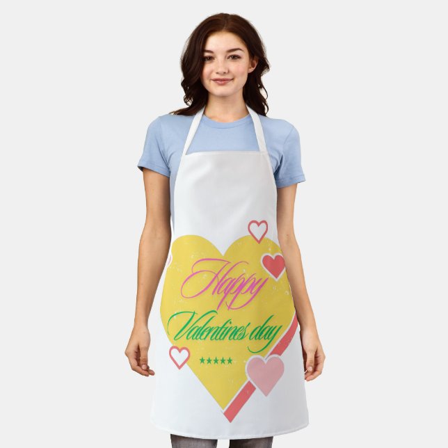 Happy Valentine's Day Schürze (Getragen)