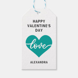 Happy Valentine's Day Sea Green Liebe Geschenkanhänger