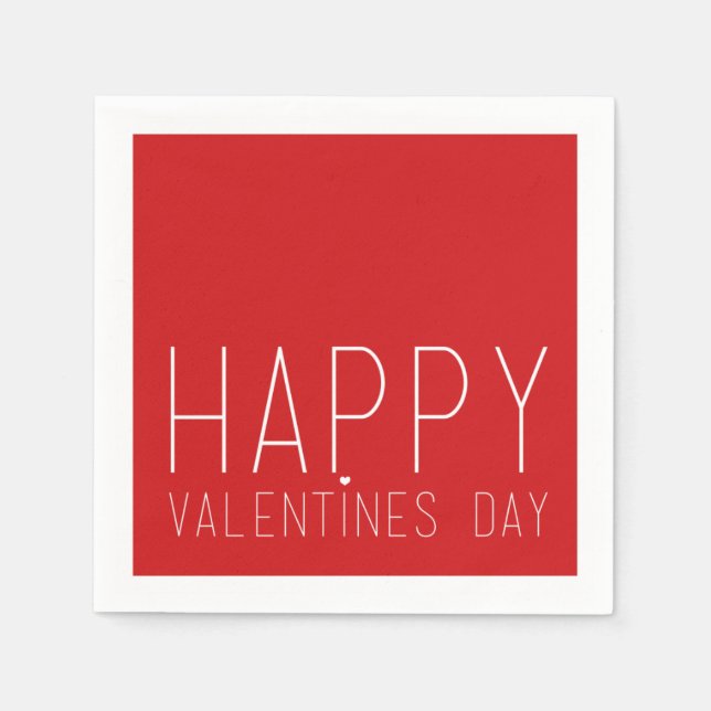 Happy Valentines Day Serviette (Vorderseite)