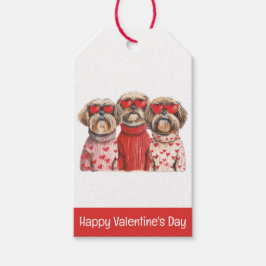 Happy Valentines Day Shih Tzu Dogs Geschenkanhänger