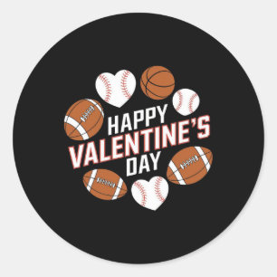 Happy Valentines Day Sketch Sell Foll Jungs Mönche Runder Aufkleber