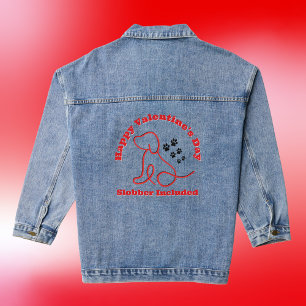 Happy Valentine's Day - Slobber inbegriffen Hund   Jeansjacke