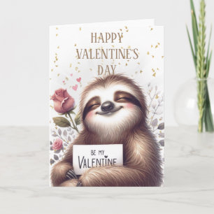 Happy Valentine's Day Sloth Karte