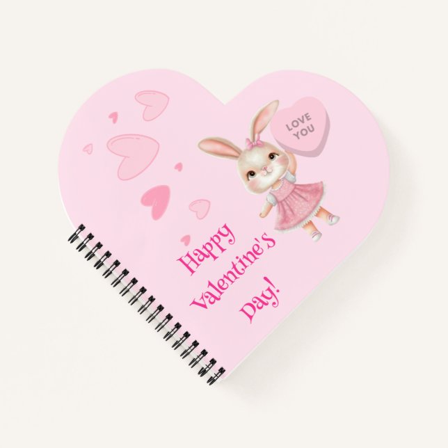 Happy Valentine's Day Spiral Notebook Notizbuch (Vorderseite)