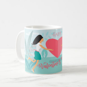 Happy Valentine's Day Spring Garden Kaffeetasse