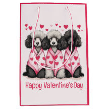 Happy Valentines Day Standard Poodle Hunde