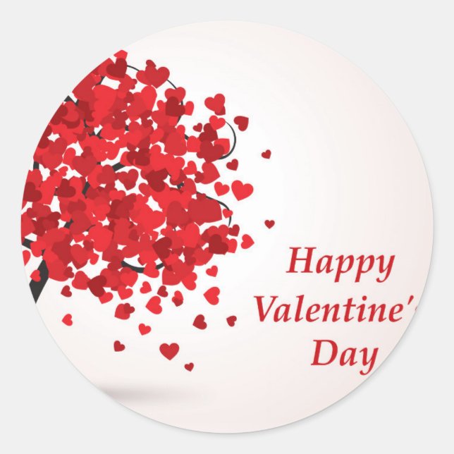 Happy Valentine's Day Sticker (Vorderseite)