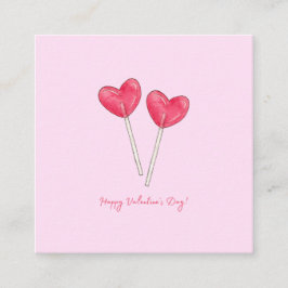 Happy valentine's day Sweet candy Herz Lollipop Begleitkarte