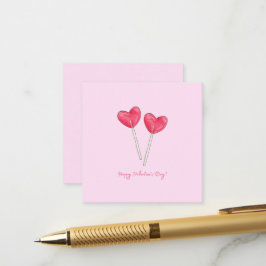 Happy valentine's day Sweet candy Herz Lollipop Begleitkarte