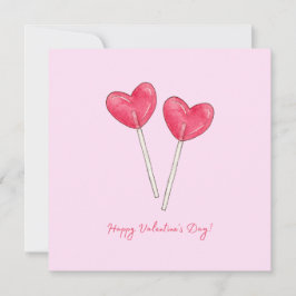 Happy valentine's day Sweet candy Herz Lollipop Einladung