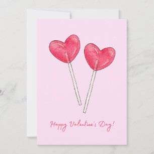 Happy valentine's day Sweet candy Herz Lollipop Einladung