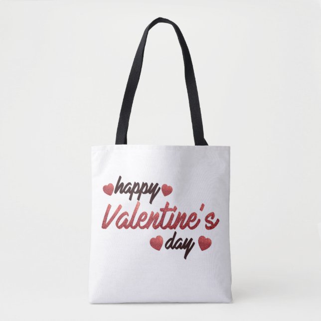 Happy Valentine's Day Tasche (Vorderseite)