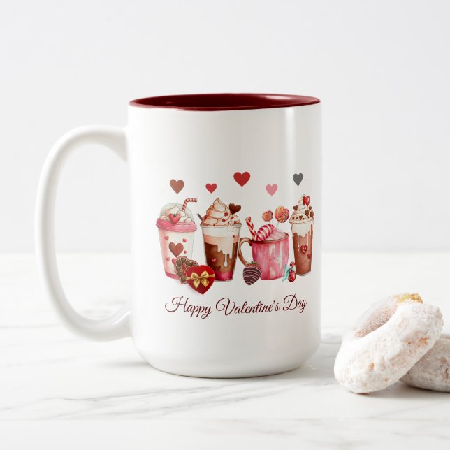 Happy Valentine's Day Tasse (Mit Donut)