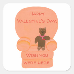 Happy Valentine's Day Teddy Bären Stickers