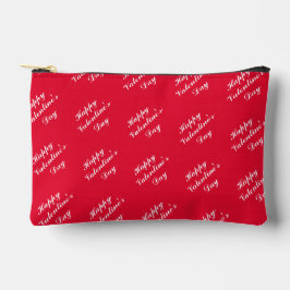 Happy Valentine's Day Text Mark Accessory Pouch Zubehörtasche