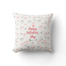 Happy Valentine's Day Throw Pillow - Herzmuster
