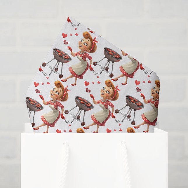 Happy Valentine's Day Tissue Paper Cooking Hearts Seidenpapier (Geschenktüte)