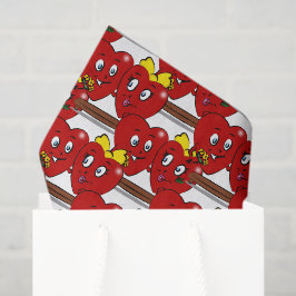 Happy Valentine's Day Tissue Paper Couple Hearts Seidenpapier