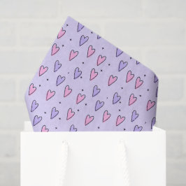 Happy Valentine's Day Tissue Paper Pink Hearts Seidenpapier