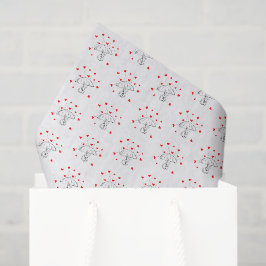 Happy Valentine's Day Tissue Paper Umbrella Hearts Seidenpapier