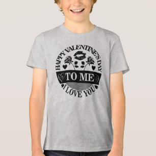 Happy Valentine's Day to me I Liebe You-58771 Tri-Blend Shirt