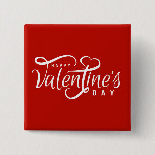 Happy Valentine's Day Typografy Schaltfläche But Button