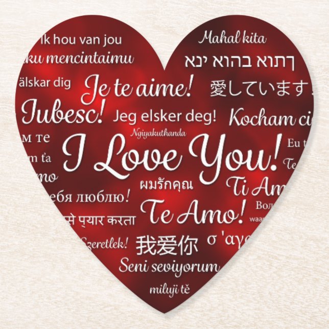 Happy Valentine's Day Untersetzer (Vorderseite)