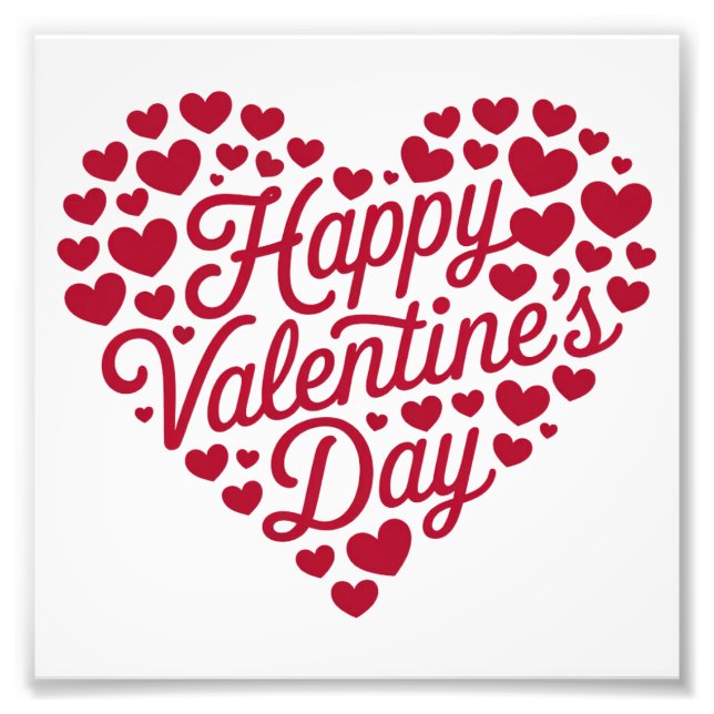 Happy Valentines Day Valentine Liebe Herz Fotodruck (Vorne)