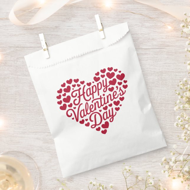 Happy Valentines Day Valentine Liebe Herz Geschenktütchen (Ausgeschnitten)