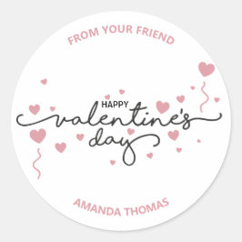 Happy valentine's Day von Ihrem Freund Runder Aufkleber