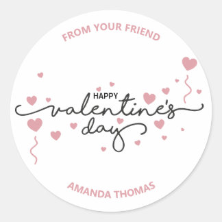 Happy valentine's Day von Ihrem Freund Runder Aufkleber