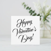 Happy Valentine's Day weiße schwarze elegante Dreh