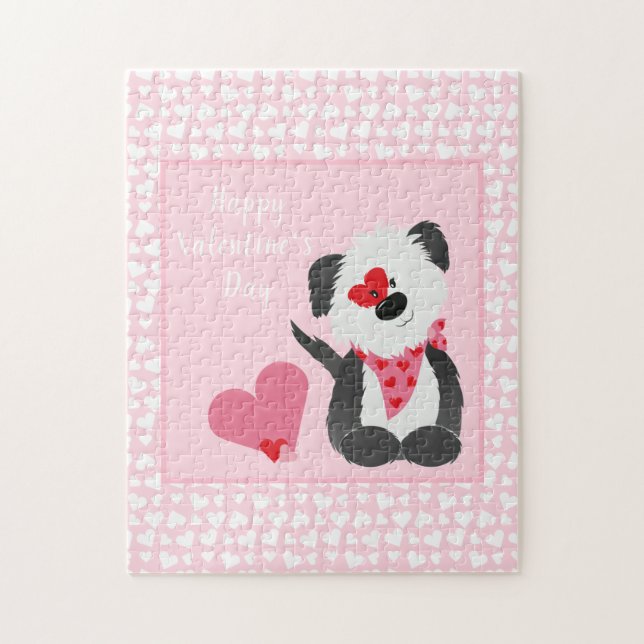 Happy Valentines Day Welppy Hearts Pink (Vertikal)