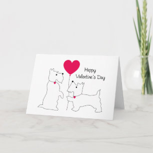 HAPPY VALENTINE'S DAY   Westies Doggies Karte