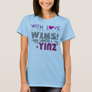 Happy Valentine's Day Yinz Hoodie Dress T-Shirt