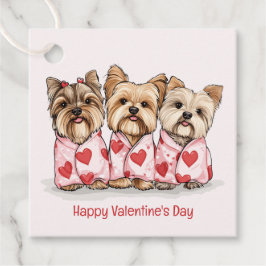 Happy Valentines Day Yorkshire Terrier Dogs Geschenkanhänger