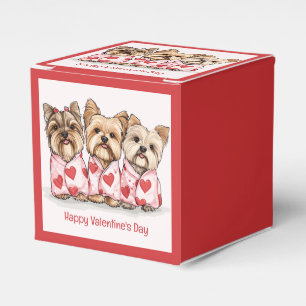 Happy Valentines Day Yorkshire Terrier Dogs Geschenkschachtel
