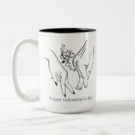 Happy Valentine's Day Zwei-Tone-Tasse Zweifarbige Tasse