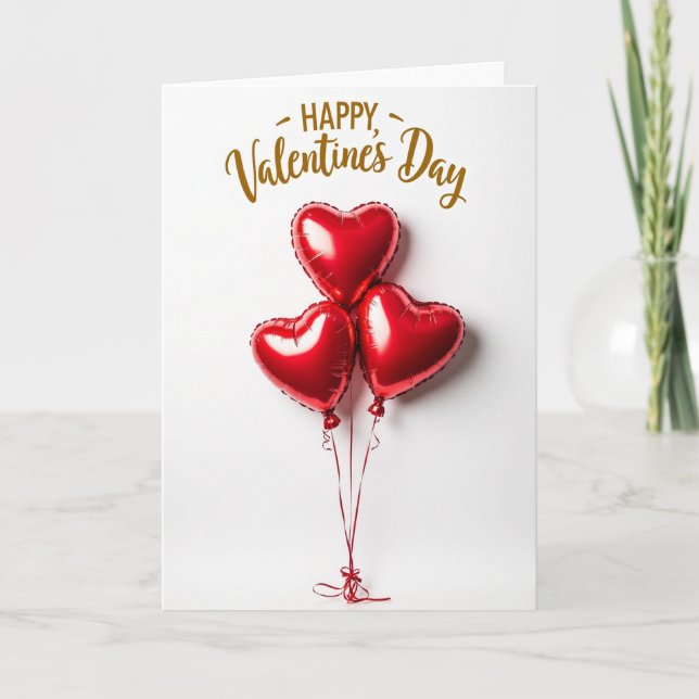 Happy Valentines Heart Card Karte (Vorderseite)