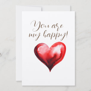 Happy Valentines Heart Feiertagskarte