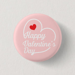 Happy Valentine's Heart Swash Button