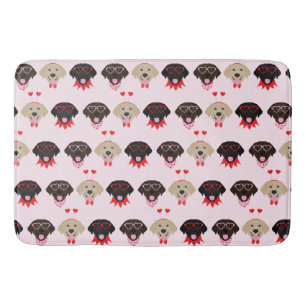 Happy Valentines Labrador Retriever Hunde Badematte