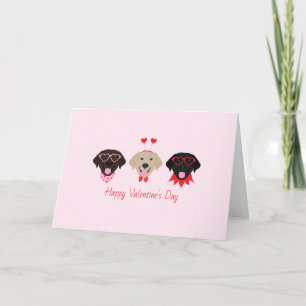 Happy Valentines Labrador Retriever Hunde Feiertagskarte