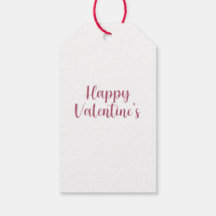 Happy Valentines Painted Hearts Gift Tag (Set 10)