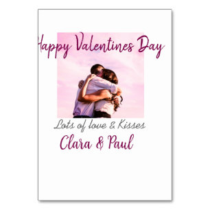 Happy Valentines Tag moderne Küsse Liebe Name p Tischnummer