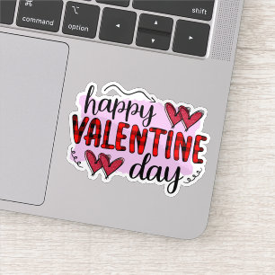 Happy Valentines Tagesaufkleber Aufkleber