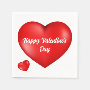 Happy Valentines Tagesherz Serviette