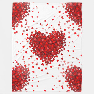 Happy Valentines Tagesherzen Decke
